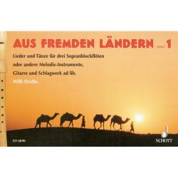 Schott 'Aus fremden Ländern Bd. 1' für 3 Sopranblockflöten