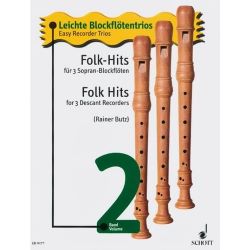Schott 'Folk-Hits Bd. 2' Leichte Blockflötentrios