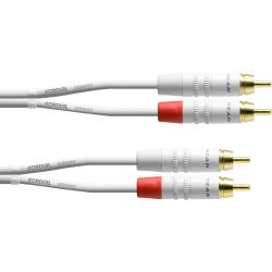 Cordial 2x Cinch / 2x Cinch Weiß 3,0m