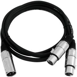 Kabel AC-18   XLR(Male)/2x XLR(Female), 3,0m