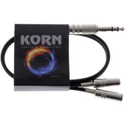 KORN Kabel ECO Adapterkabel 1x Klinke st. / 2x Mini Klinke mono