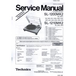 Technics Service Handbuch für SL-1200/1210 MK2