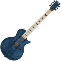ESP Ltd ZH EC-7B Black Aqua Satin 7-String E-Gitarre