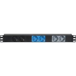 Showtec Powersplit 19" 1U CEE16A-6x schuko