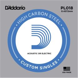 Daddario Einzelsaite 018 Plain Steel