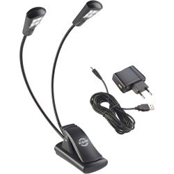 K&M 12245 Notenpultleuchte Double4 LED FlexLight inkl. Netzteil
