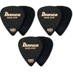 Ibanez PPA14MSG-BK Flat Pick Sand Grip 0,8 mm 6 Stück Plektren