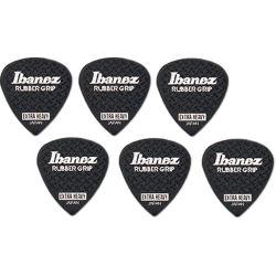 Ibanez PPA16MRG-BK Flat Pick Rubber Grip 0,8 mm 6 Stück Plektren