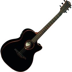 LAG Tramontane 100 Auditorium Cutaway Black V2 Westerngitarre