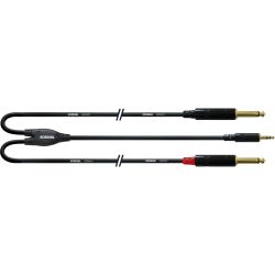 Cordial Klinke 3,5mm stereo / 2x Klinke 6,3mm mono CFY 3 WPP-LONG
