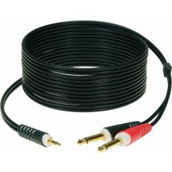 Klotz Klinke 3,5 stereo / 2 Klinke 6,3 mono 6 m