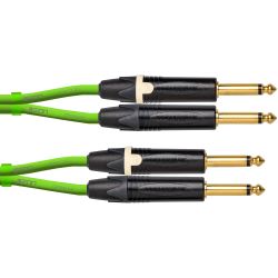 Cordial Klinke 6,3mm mono / Klinke 6,3mm mono 3,0 m grün CEON DJ PLUG 3 G