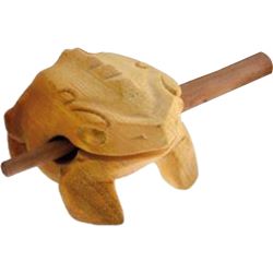 Klangfrosch 10cm natur inkl. Schlägel
