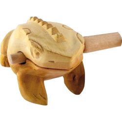 Klangfrosch 20cm natur inkl. Schlägel