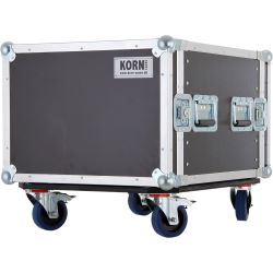 KORN Case 19 Zoll 8HE / 50cm tief mit Rollen phenol braun Casebau