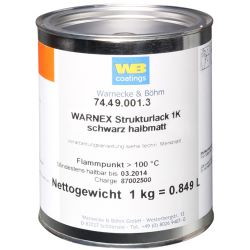 Warnex Strukturlack 1kg schwarz