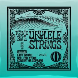 Ernie Ball EB2326 Ukulele Ball-End Black Saiten für Sopran/Konzert Ukulele