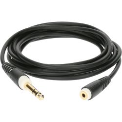 Klotz AS-EX60300 Kopfhörerverlängerung 6,3mm Klinke/3,5 mm Klinkebuchse 3m