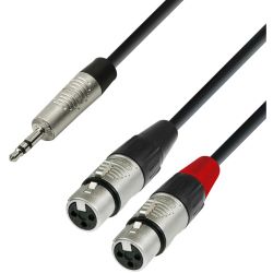 Adam Hall Cables K4 YWFF 0180 3,5 mm Klinke stereo 2 x XLR female 1,8 m