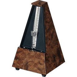 Wittner Metronom Pyramide Designer-Serie 845001 Wurzelholz ohne Glocke
