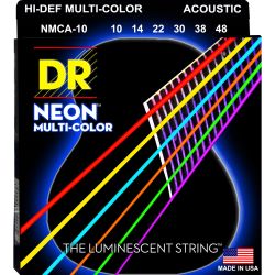 DR NEON Hi-Def Multi Colour Acoustic Guitar Saiten Light