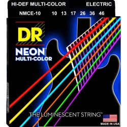 DR Neon Hi-Def Multi Color Electric Guitar Saiten Medium