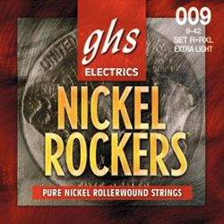 GHS Nickel Rockers Electric Guitar String Set, Extra Light, .009-.042
