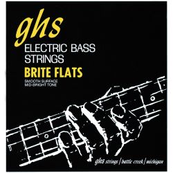 GHS Brite Flats 3065 Bass String Set, 4-String, Regular 049-108 Medium