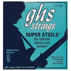 GHS Super Steels 5500 4-Saiter Bass Saiten Regular 044-126 Medium Scale