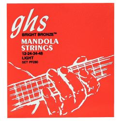 GHS Prof. Mandola String Set, Loop End, Bright Bronze, Light, .012-.048