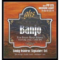 GHS Prof. S. Osbourne Sign. Banjo Saiten 5-Str. Stainless Steel .011-.022