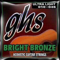 GHS Bright Bronze Acoustic Guitar Saitensatz 80/20 Ultra Light 010-046