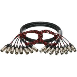 Klotz 8fach XLR Multicore mit Geflecht Schlauch 3m