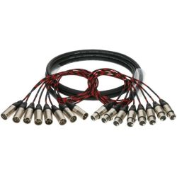 Klotz 8fach XLR Multicore mit Geflecht Schlauch 6m