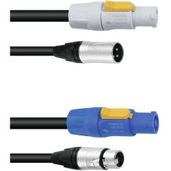 PSSO Kombikabel DMX PowerCon/XLR 3m Neutrik Stecker