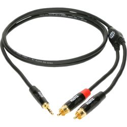 Klotz Klinke Stecker 3,5 stereo / 2 Cinch 0,90 m KY7-090