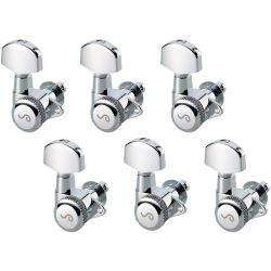 Schaller M6 90 3L/3R Locking 19,5mm Large Metal Chrome Mechaniksatz
