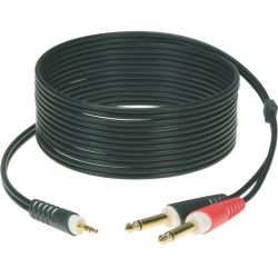 Klotz Klinke 3,5 stereo / 2 Klinke 6,3 mono 1 m