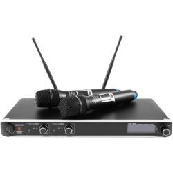OMNITRONIC UHF-302 2-Kanal-Funkmikrofonsystem 823-832/863-865MHz