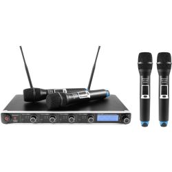 OMNITRONIC UHF-304 4-Kanal-Funkmikrofonsystem 823-832/863-865MHz