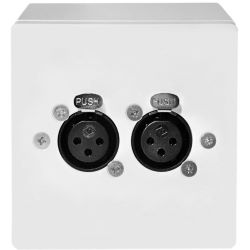 2 x XLR Female Anschlussdose im Aufputzgehäuse
