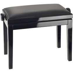 K&M 13990 Klavierbank schwarz poliert Sitz Kunstleder B-Ware