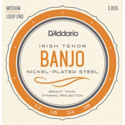 Daddario EJ63i Irish Tenor Banjo Strings nickel wound