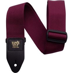 Ernie Ball EB4047 Gitarrengurt, Nylon weinrot