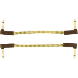 Fender Deluxe Patchkabel 15cm Yellow Tweed (Paar)