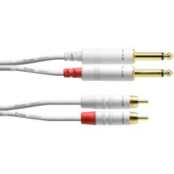 Cordial Klinke 6,3mm mono / Cinch CFU 0,9 PC-SNOW