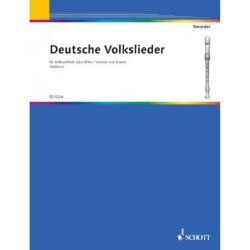 Schott - Deutsche Volkslieder - f. Altblockflöte (Flöte/Violine) und Klavier