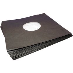 LP Innenhüllen mit Fütterung Deluxe Schwarz (100er Pack)