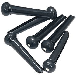 Gewa Stegstecker schwarz mit Punkt 6er Pack