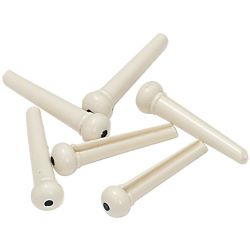 Gewa Stegstecker weiß mit Abalone-Punkt 6er Pack